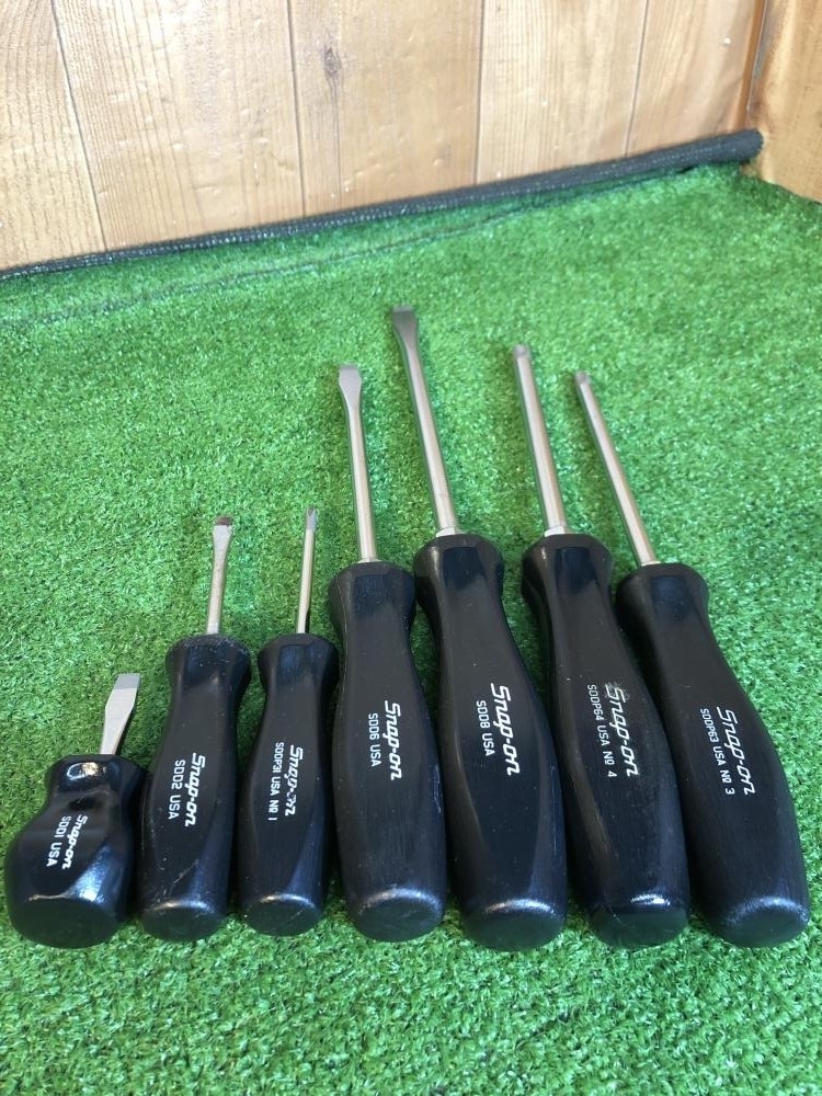 Snap-on Tools Screwdrivers sert of 7 SDD1/2/6/8+SDDP31/63/64 Near Mint