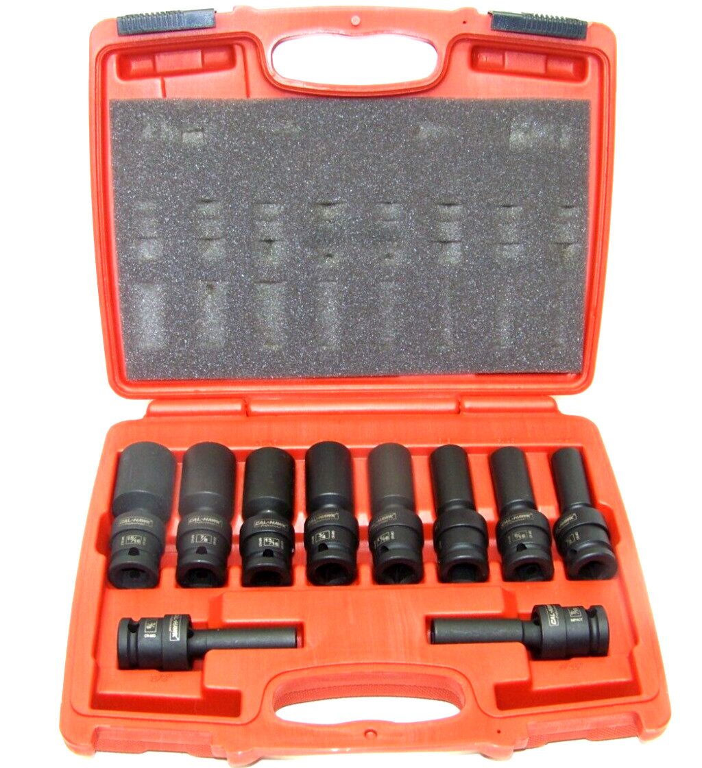 20 Pc 1/2″ Drive Socket Universal Swivel Impact CR Molybdenum Standard & Metric