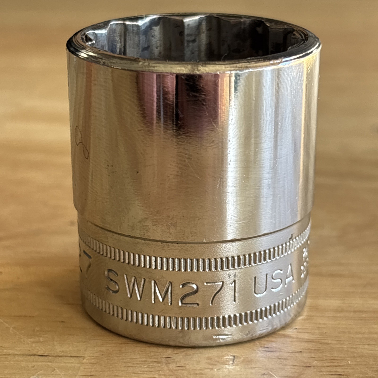 Snap On 27mm Shallow Socket 1/2″ Drive 12 Point SWM271 USA READ