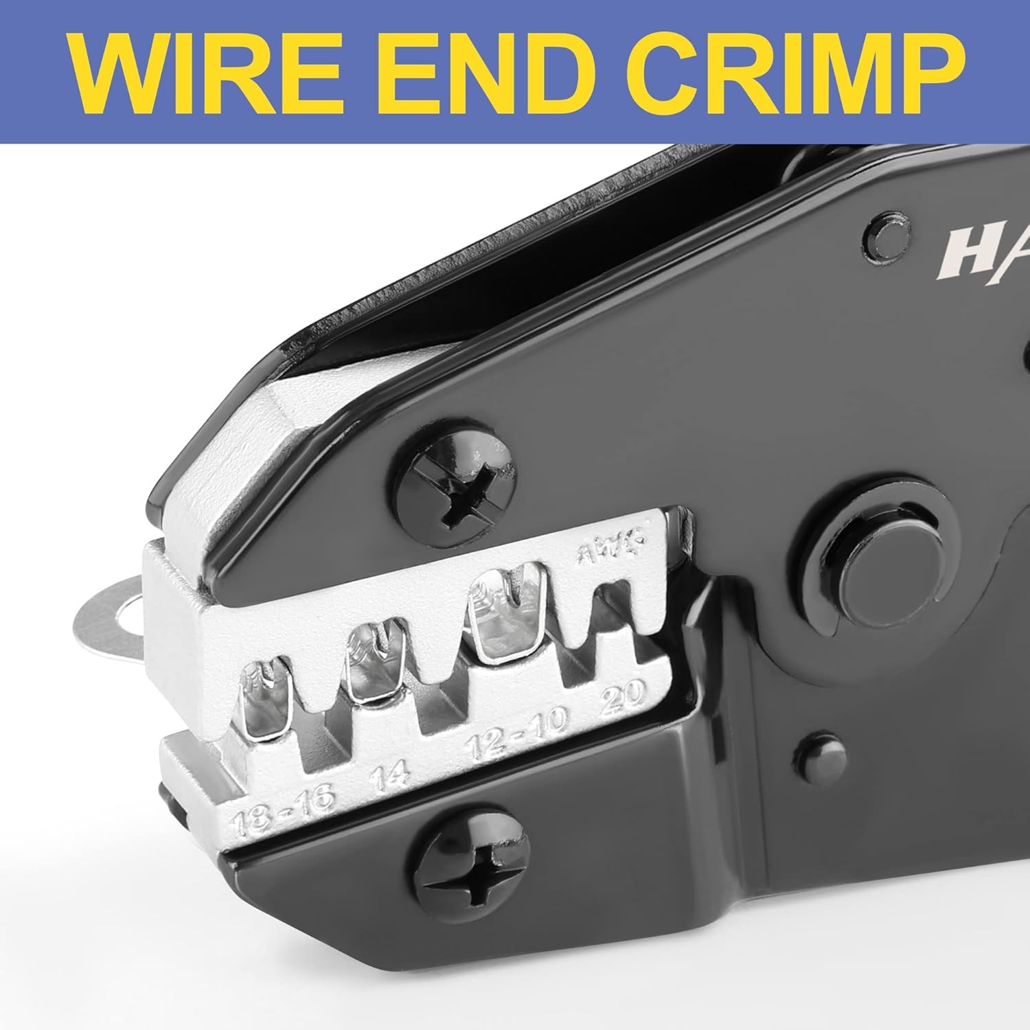 Haisstronica Crimping Tool for Non-Insulated Open Barrel Terminals Blue