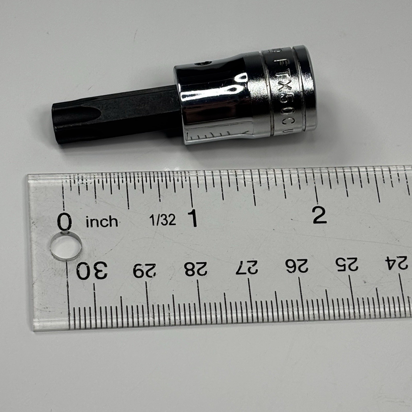 NOS Snap On Tools FTX50C 3/8 Dr Torx T50 Standard Hex Bit Socket Driver VTG 1986