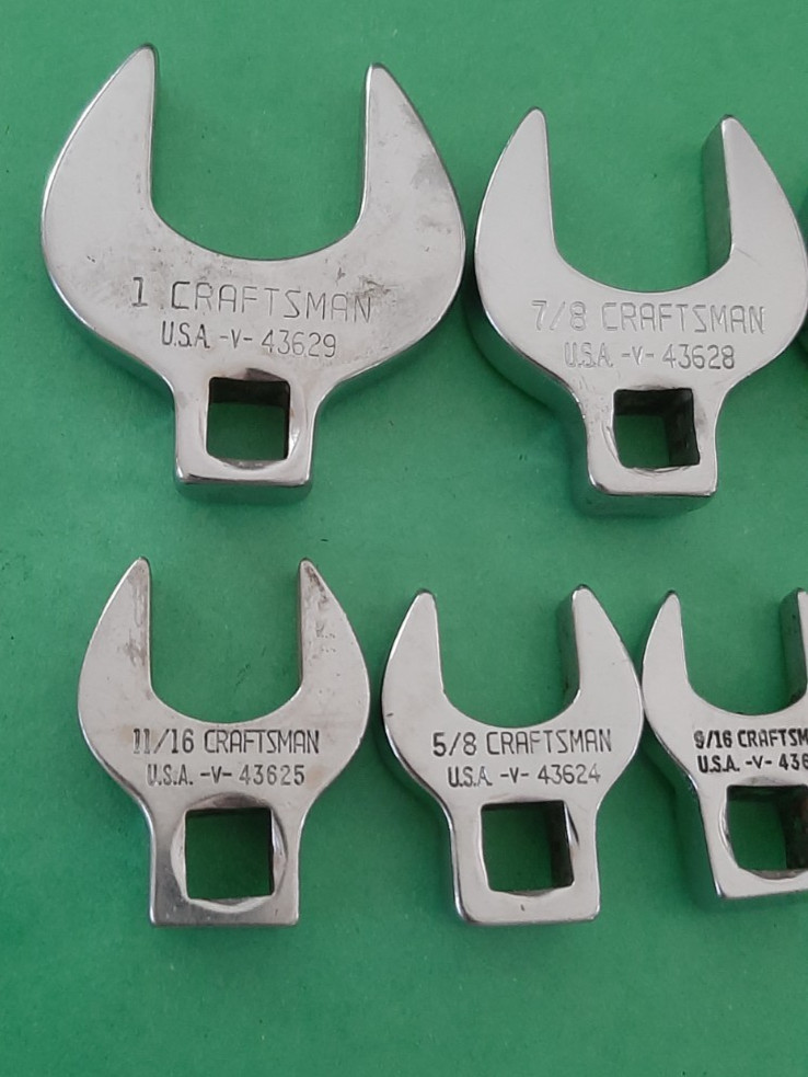Craftsman USA 3/8″ Drive SAE 10pc 3/8″ to 1″ (no 15/16) Crow Foot Wrench Set