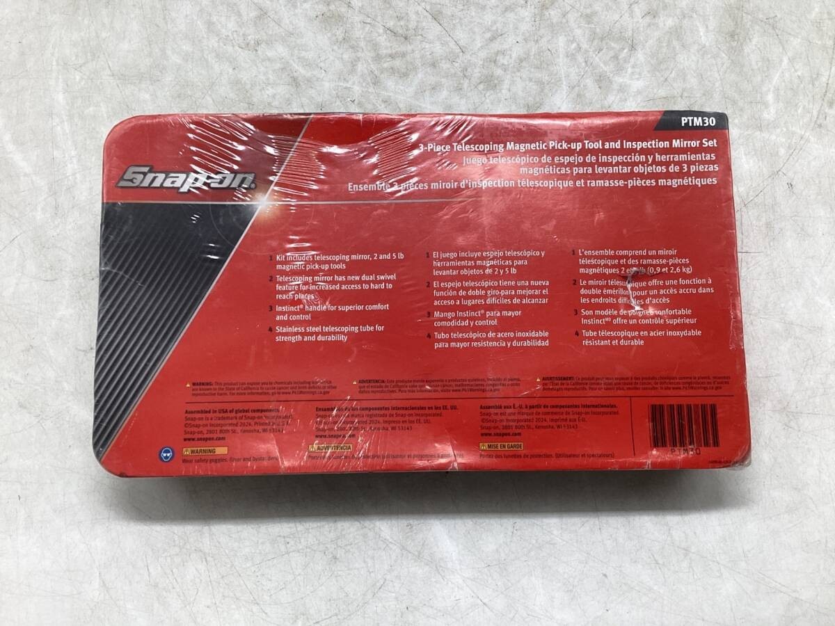Snap-on PTM30 Red 3pc Soft Grip Magnetic Pickup Tool & Mirror Set [Unused]