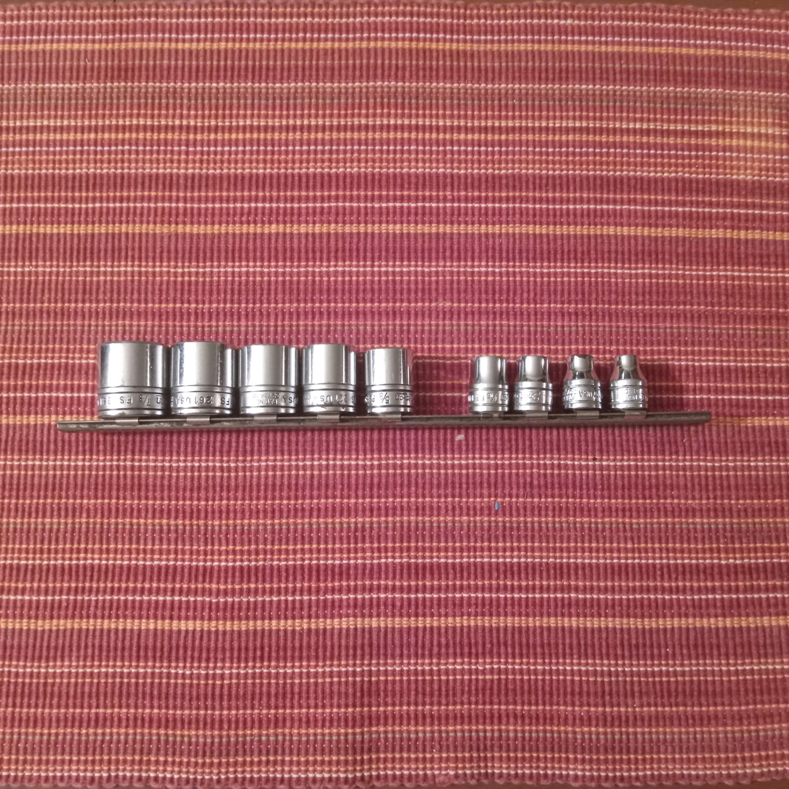 Snap On FS Series 3/8″ Drive Socket Set 6 Point 1/4″ To 7/8″ Missing 1/2″
