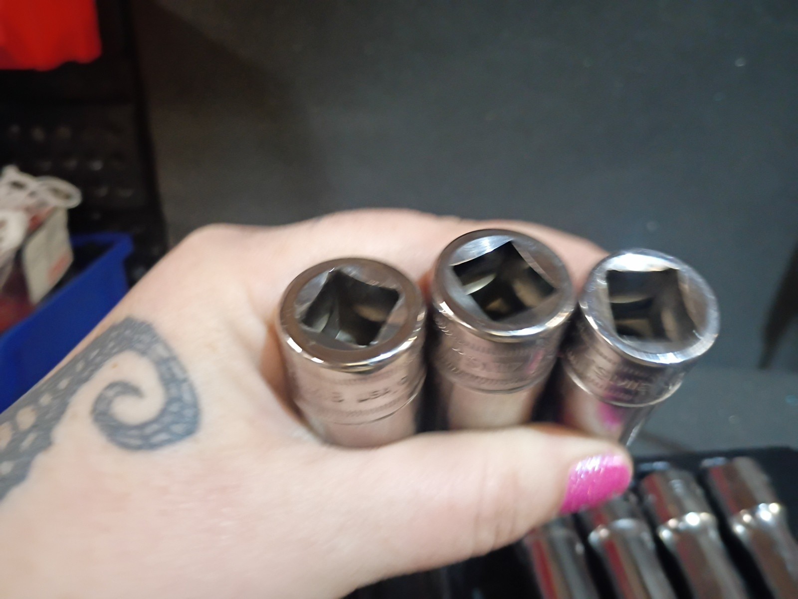Snap On Tools TSM 1/2″ Drive 6-Point Metric Deep Socket Set Of 7 18mm – 12mm
