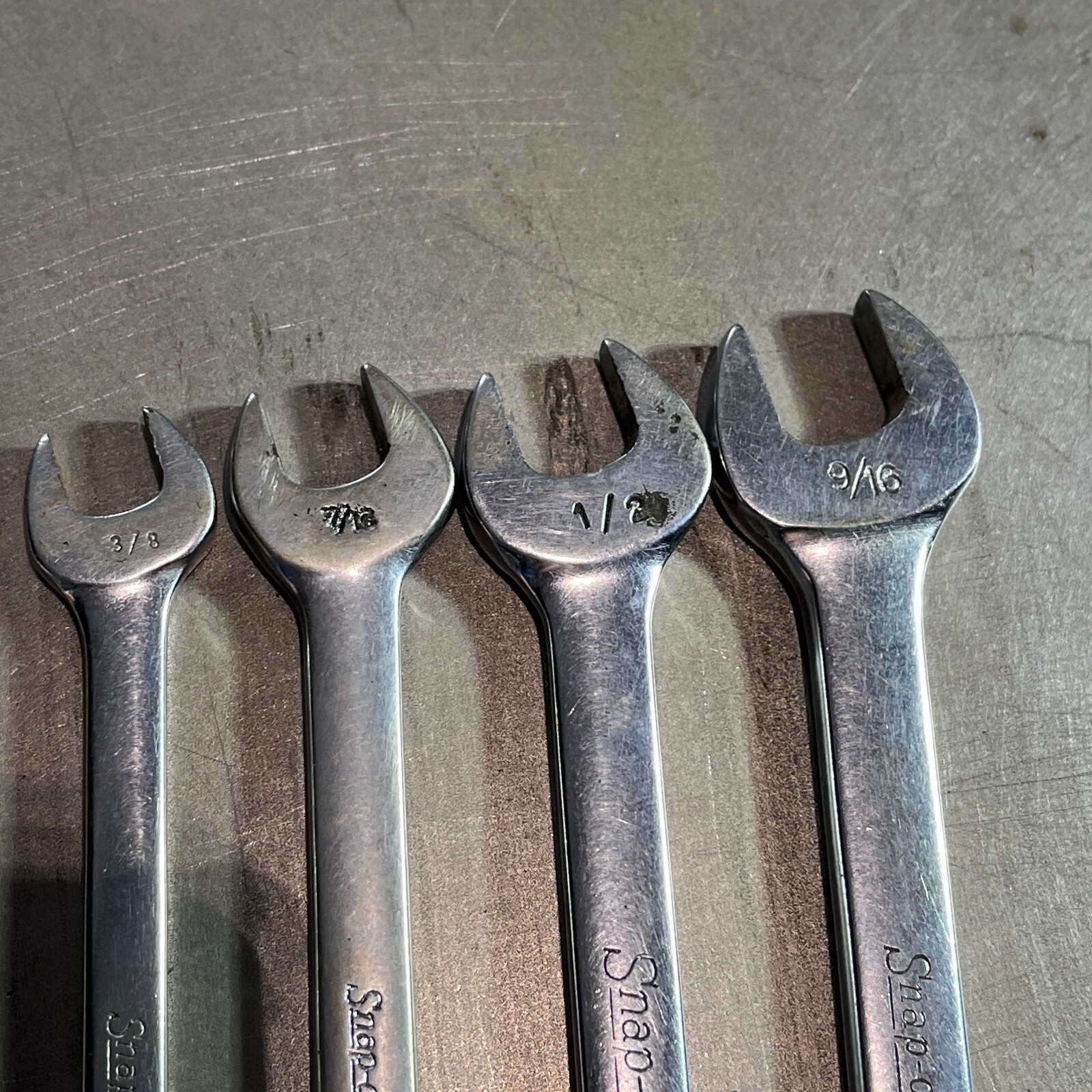 SNAP-ON OEX120 OEX140 OEX160 OEX180 Combination Wrench 4 pc Set 3/8″-9/16″