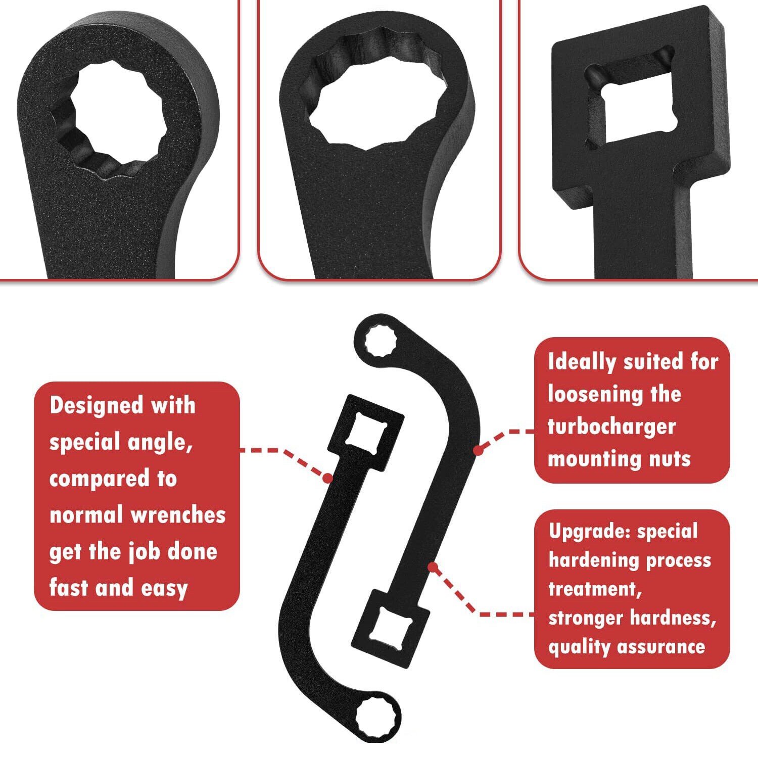 12MM & 15MM Turbo Charger Bolt Wrench Tool Set For Cummins ISB 5.9L 6.7L Diesel
