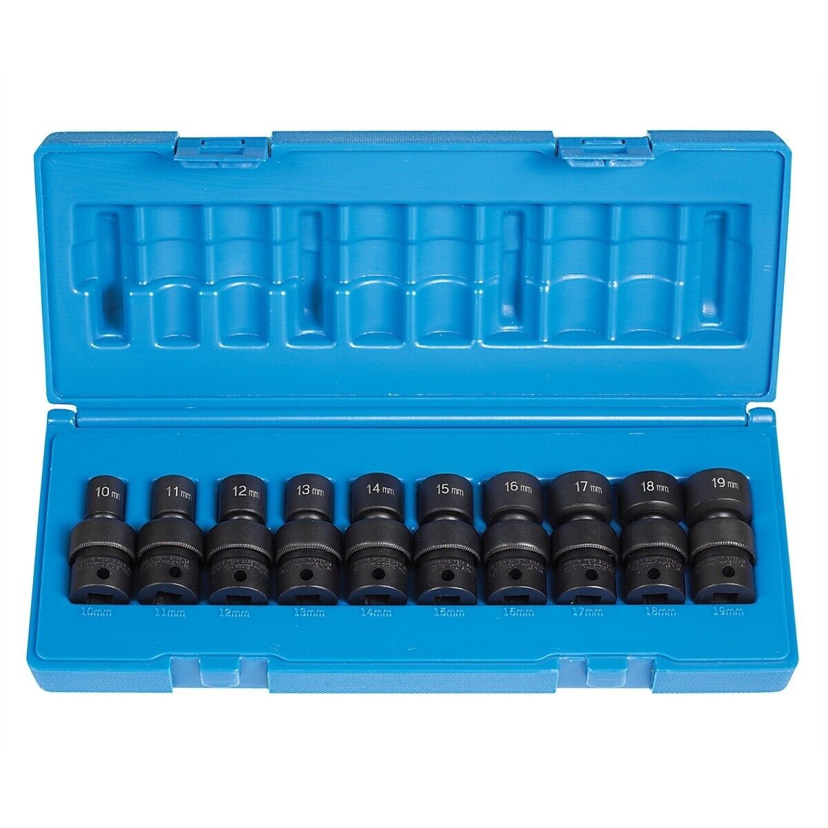 Grey Pneumatic 1610UM 3/8″ Drive 12 Pt Shallow Metric Swivel Impact Socket Set