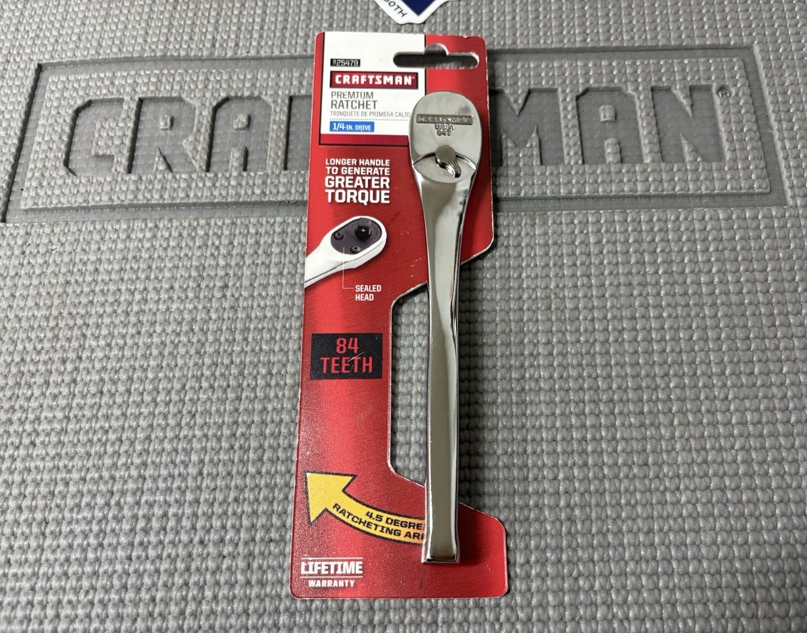 NOS Sears Craftsman 1/4” Premium Ratchet 84T 25479 USA Brand New On Original Tag