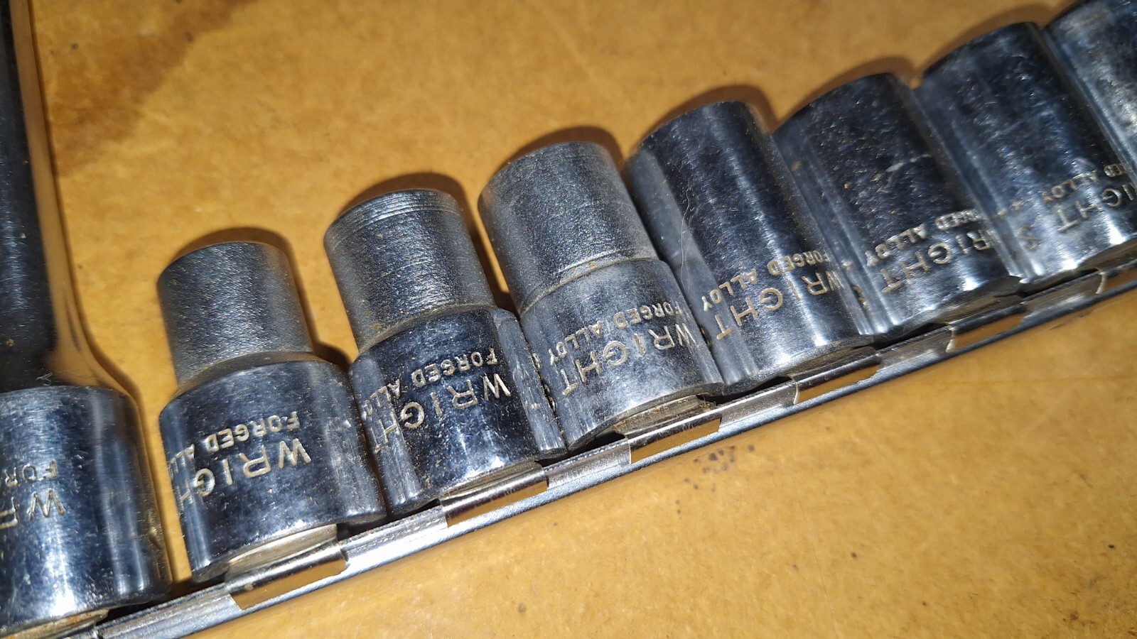 Wright Tools USA 15 Piece 1/2 Drive Ratchet Socket Set N71 N16 N12 7/16 To 1-1/8