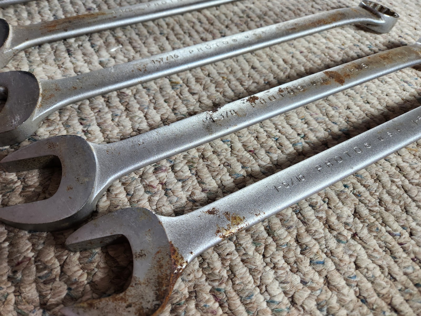 5pc Rare Proto Professional Tools Jumbo Wrench Set 1252, 1248, 1246, 1244, 1242
