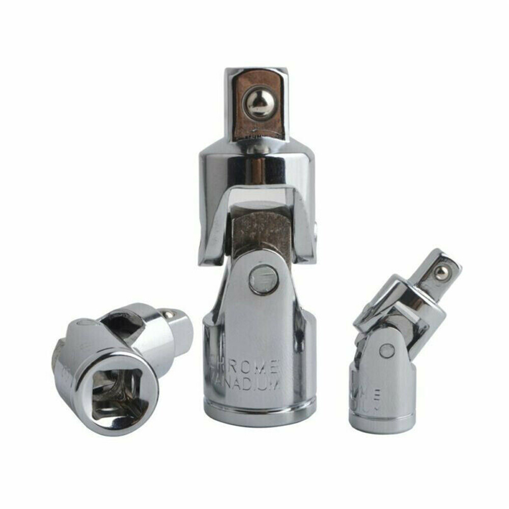 3PCS Impact Socket Wrench Adapter Set — Universal / Swivel — 1/2 3/8 1/4 Drive