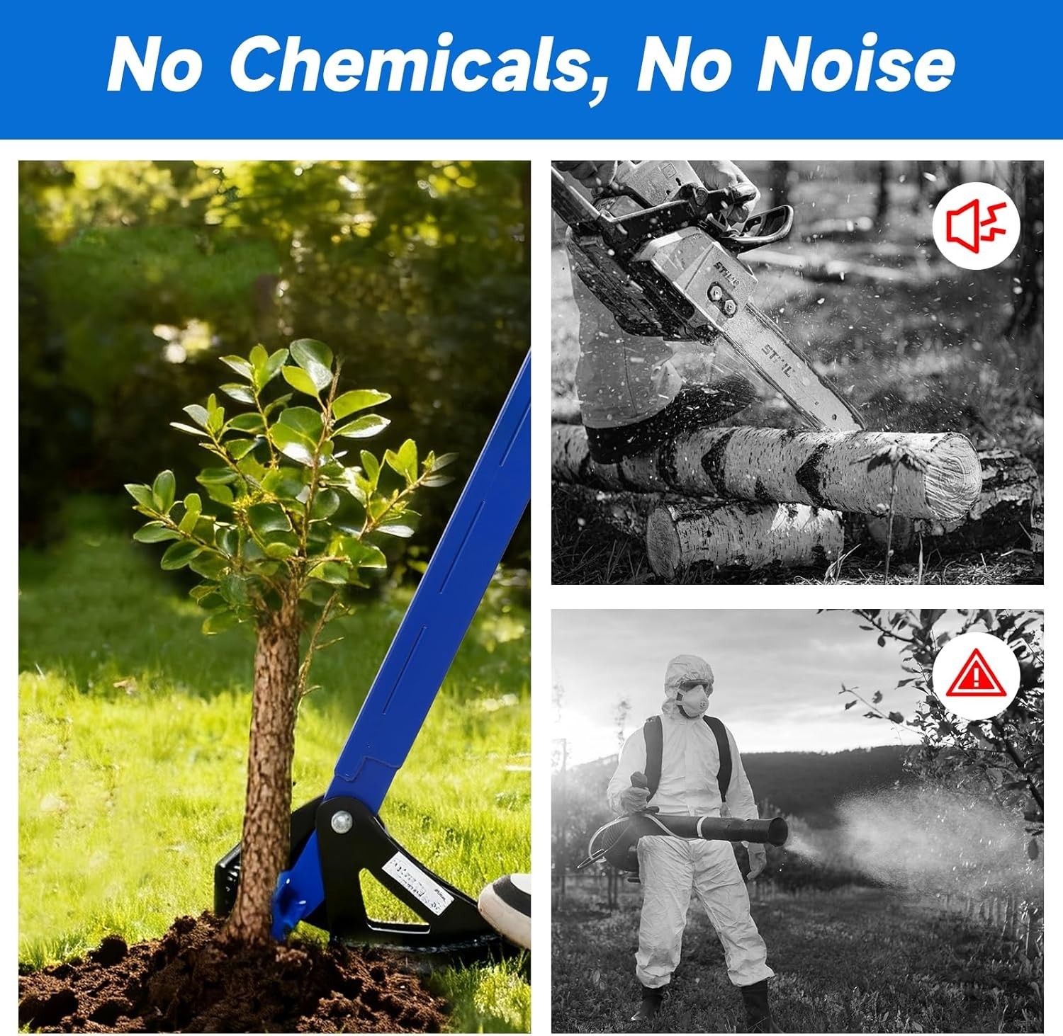 Heavy-Duty Tree Root Puller Tool – Efficiently Uproots Woody Stems up to 1-3/8″