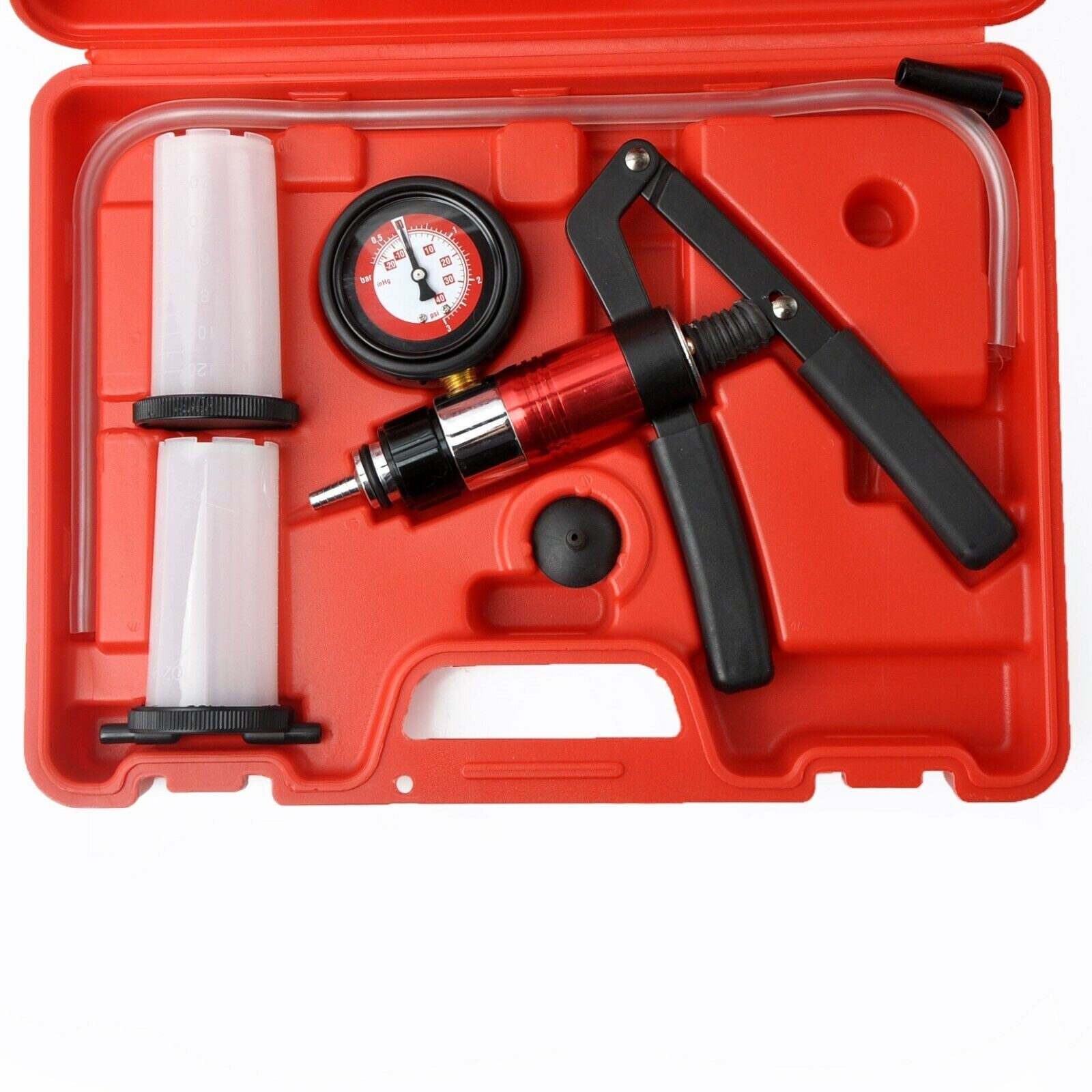 Hand Held Vacuum Pressure Pump Tester Brake Fluid&Hydraulic Systems Bleeding Set