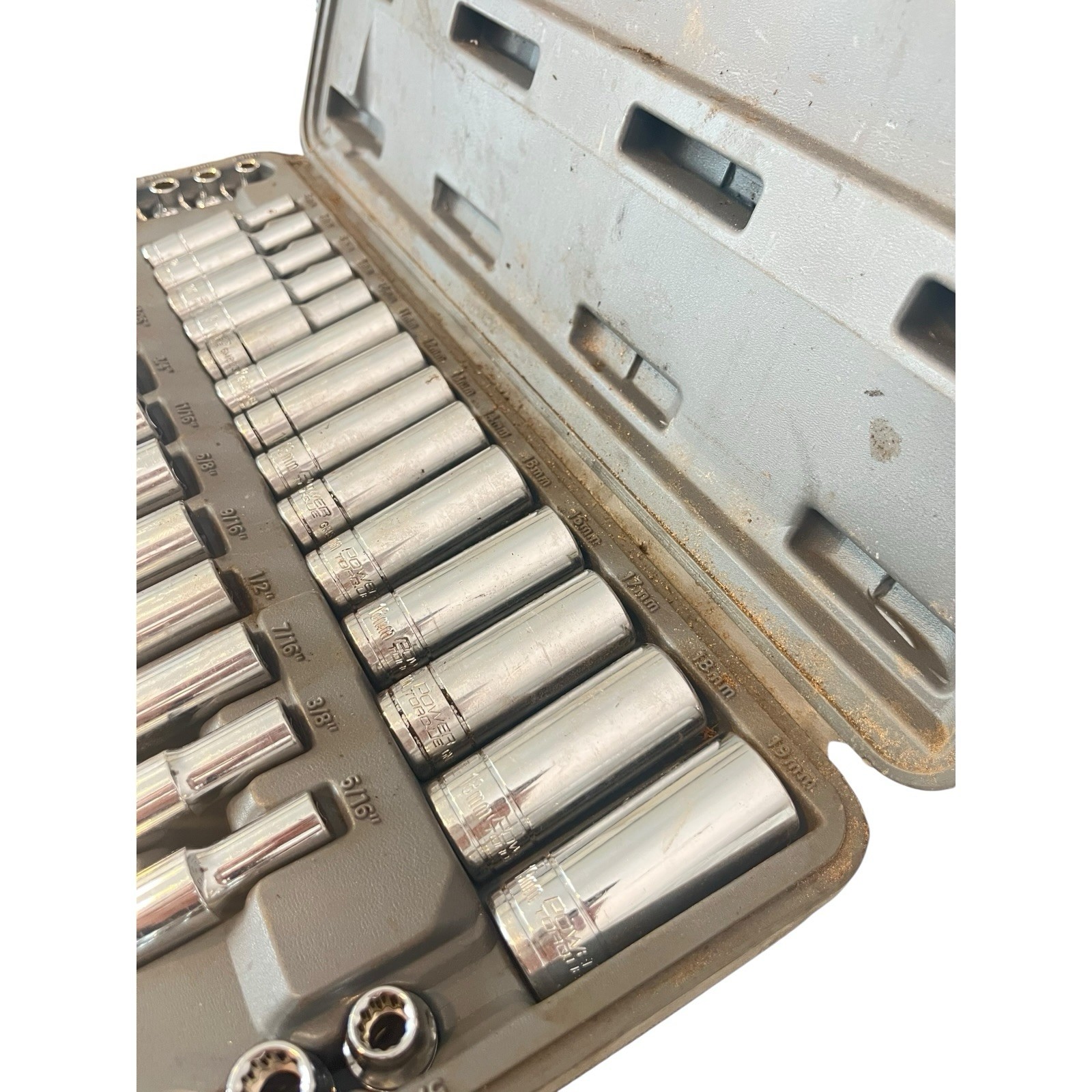 Power Torque 50 Piece 3/8 Inch Socket Set with Case