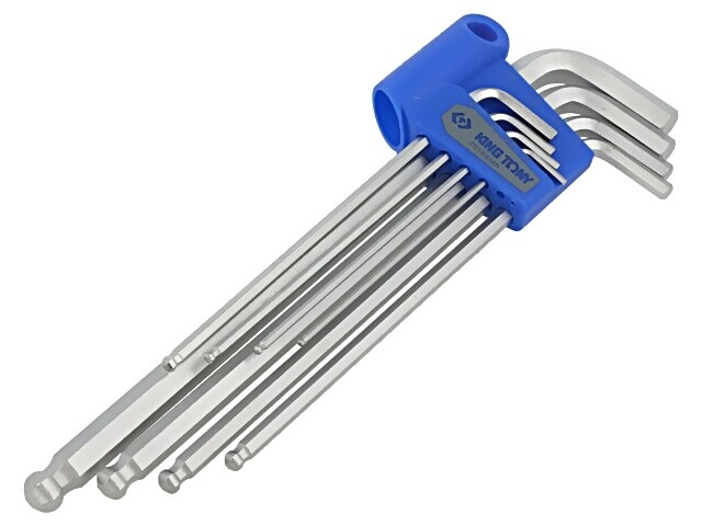 32808MR HEX SET 8 pcs. 1120M – HEX WITH BALL EXTRA LONG 2 – 10mm KING TONY