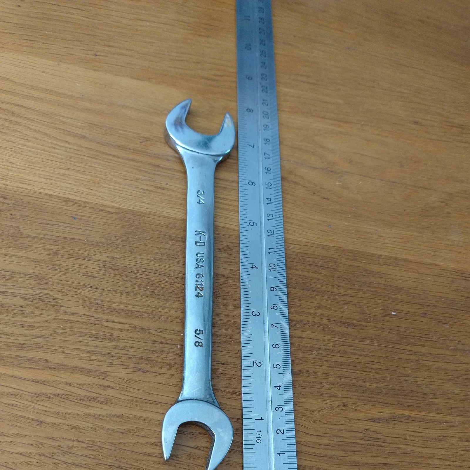 K-D USA 61124 3/4 In X 5/8 In SAE Open End wrench Vintage KD