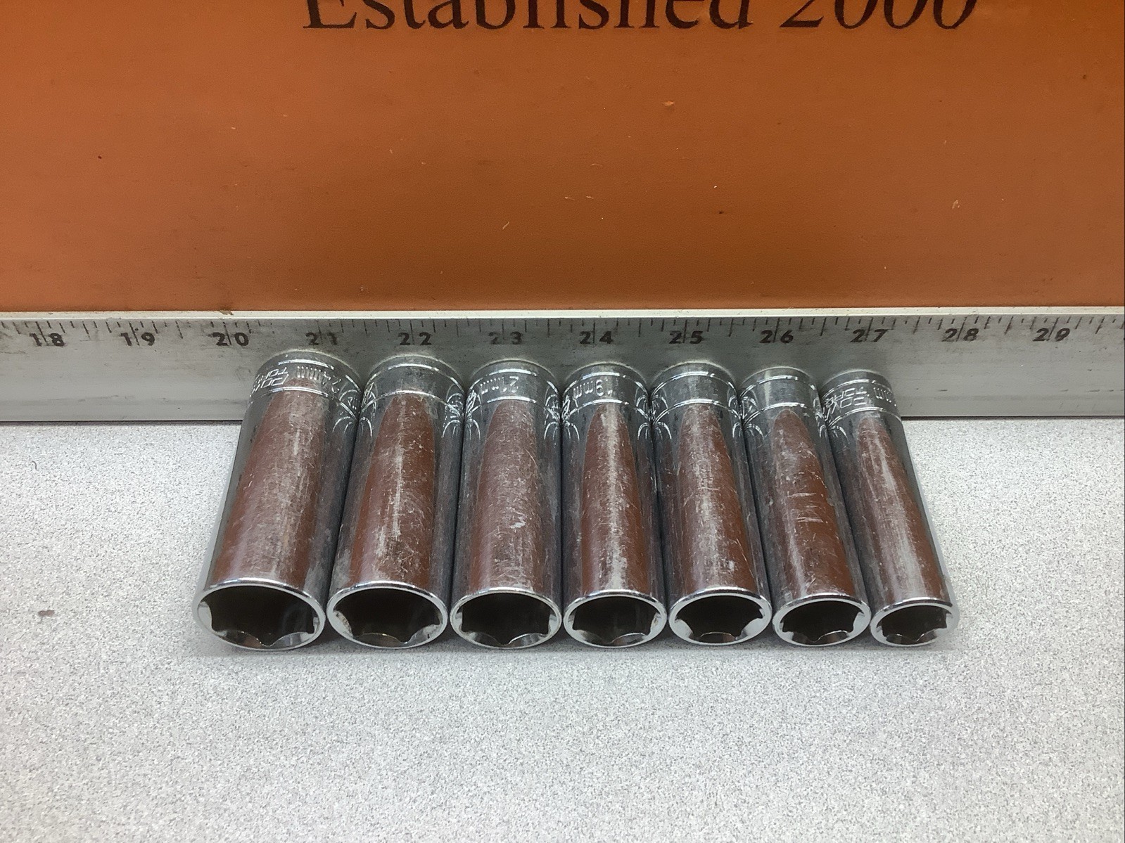 Power Torque (O’Reilly) 3/8 Drive Deepwell Metric Sockets 6 Point 7 Piece.
