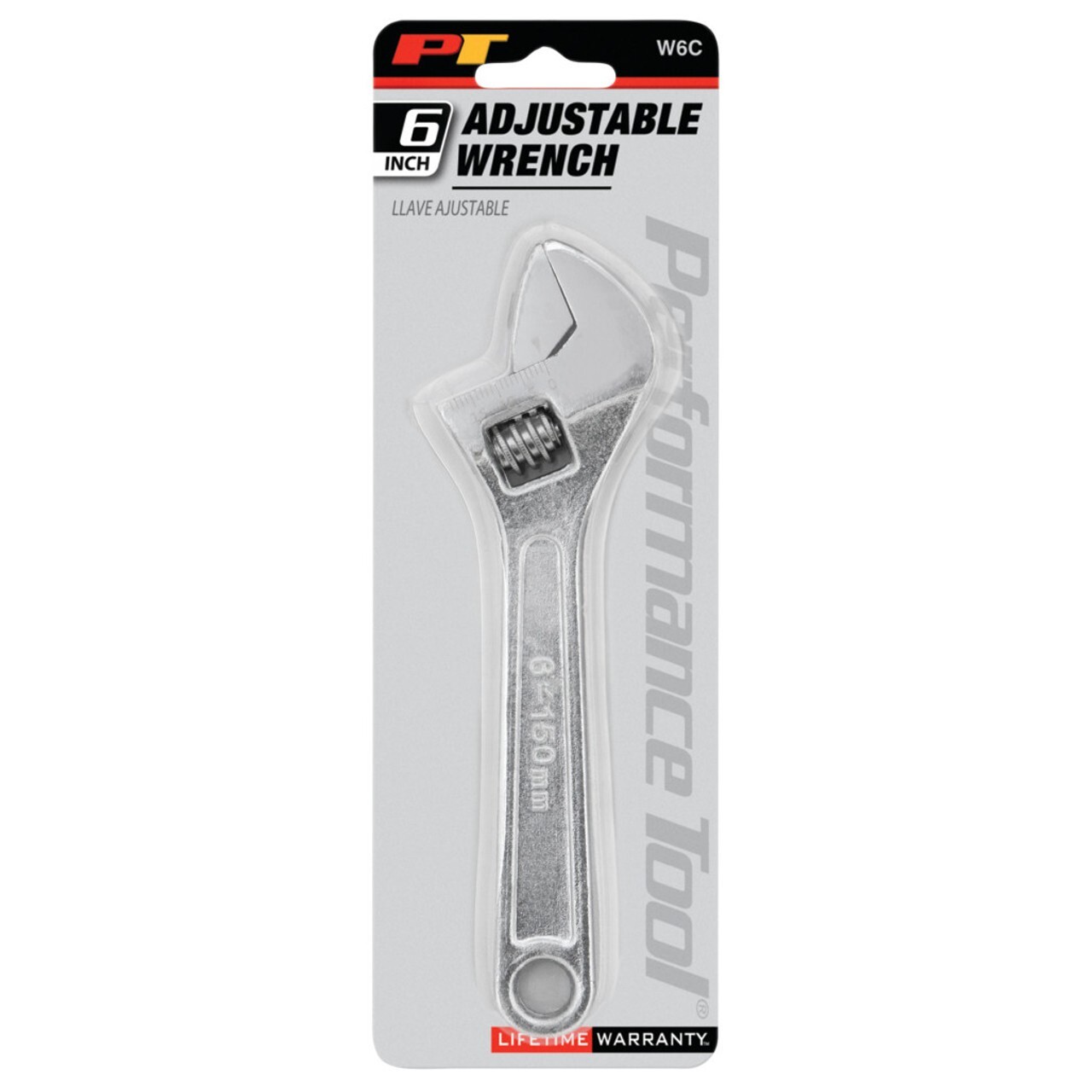 Performance Tool W6C Adjustable Wrench 6 Inch Heat Treated Steel New