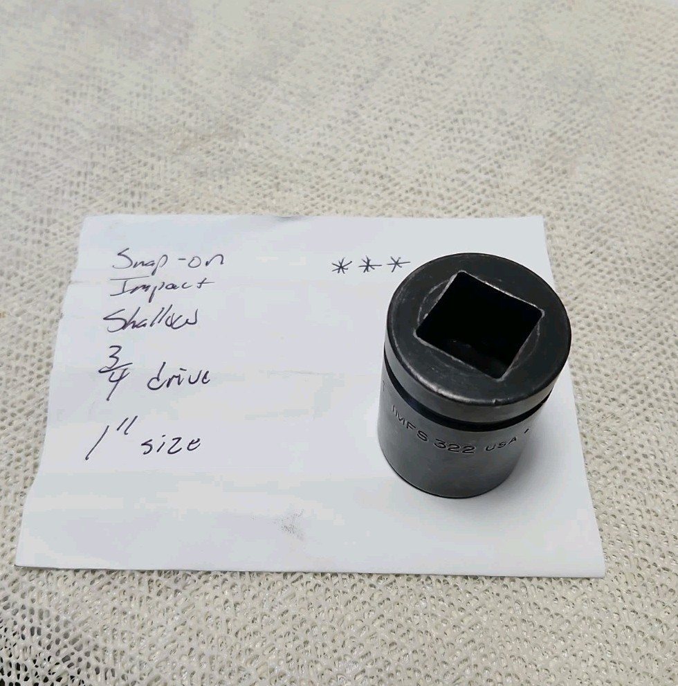 Snap On IM322 SAE 1″ Impact Socket 6pt 3/4″ See Photos For Reference ***