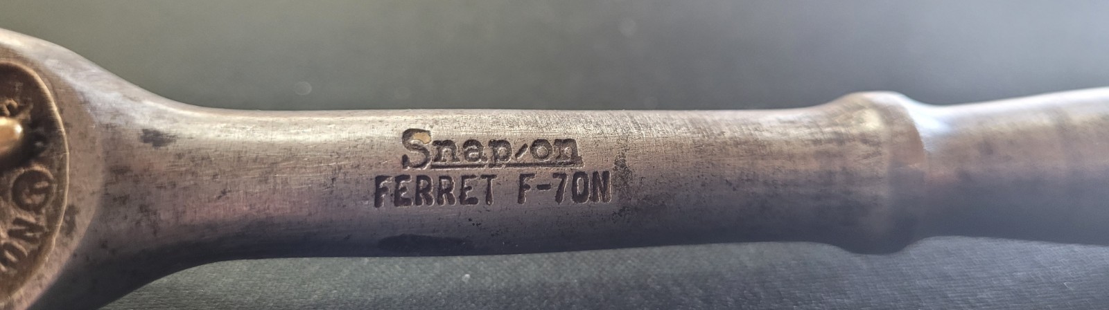 Snap On F-70-N – 3/8” Drive, Chrome, Ferret, Ratchet-USA-NICE-Vintage-