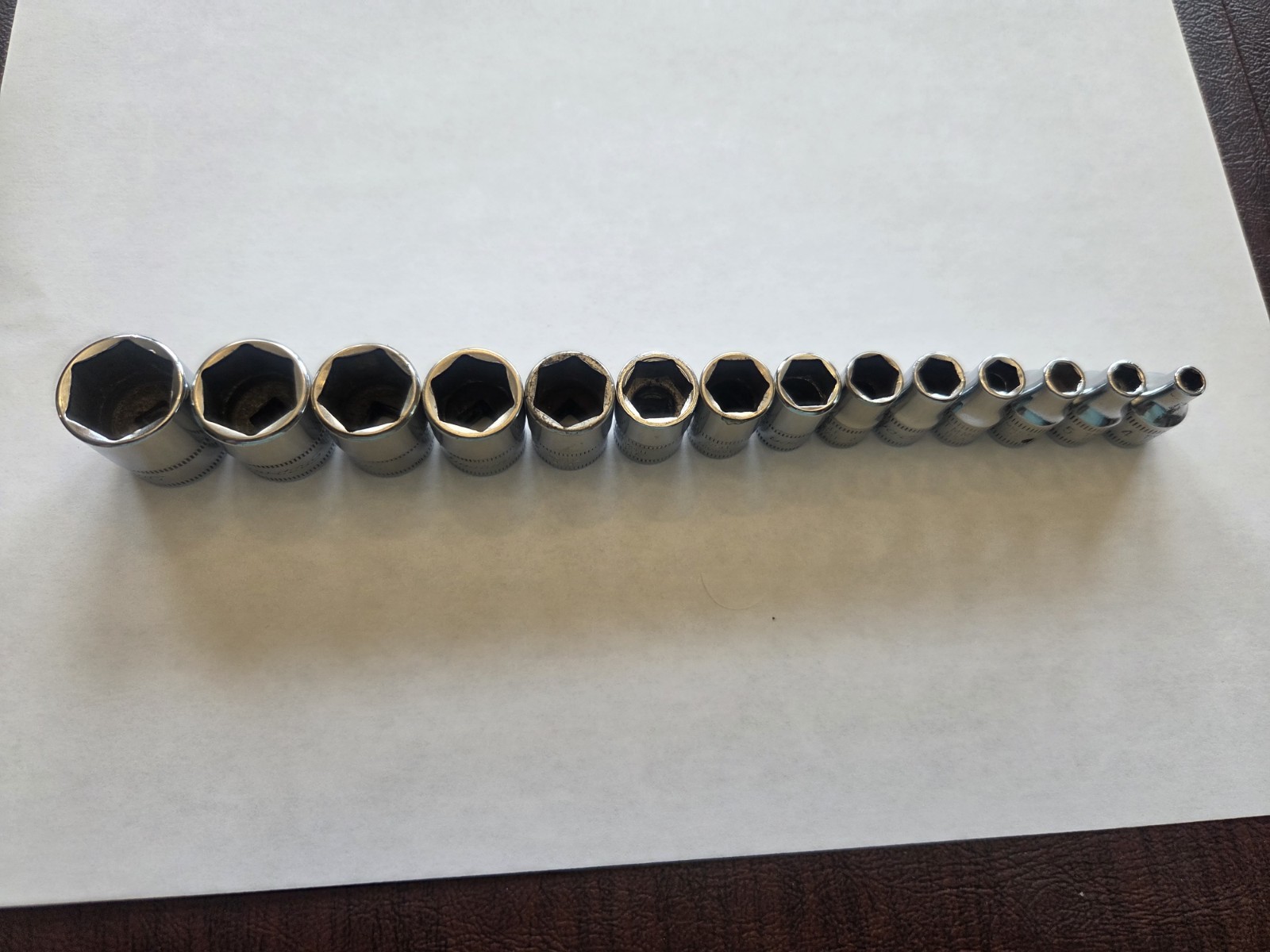Snap On 14 Piece 1/4″ Drive Metric Shallow 6 Point Socket Set 4mm Thru 16mm