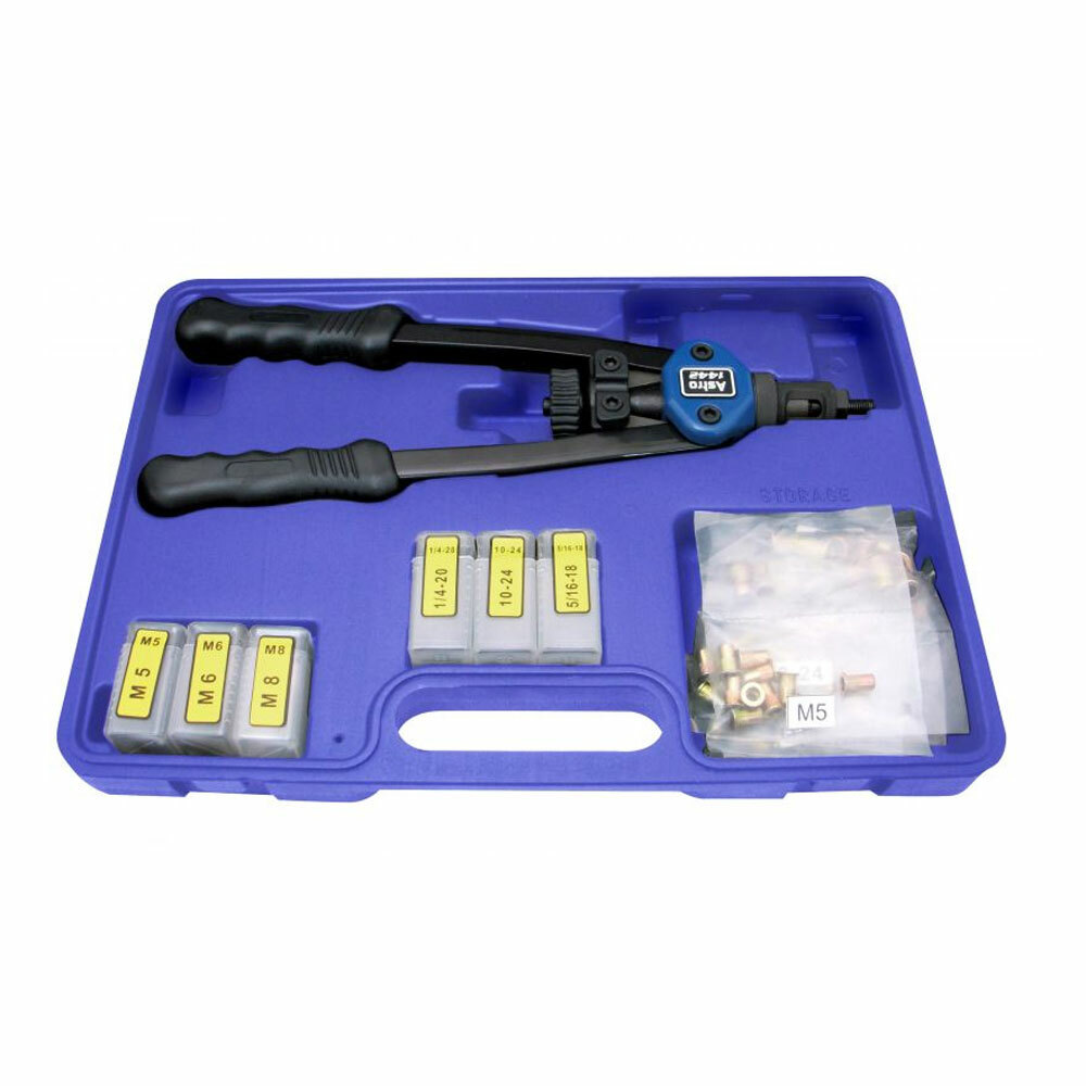 13″ Astro Pneumatic Hand Riveter & Nut Thread Setting Kit 1442 – Mandrel Tool