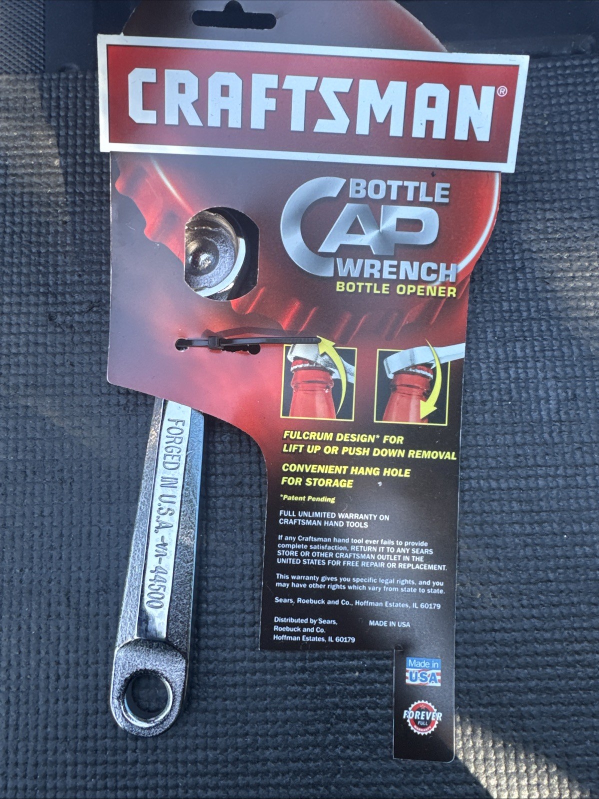 USA MADE VERSION SEARS Craftsman Bottle Cap Wrench Bottle Opener 44500 NOS