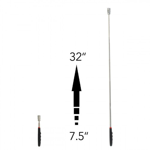 Magnetic Telescopic Extendable Pick-Up Rod Stick Handheld Tool with LED Light