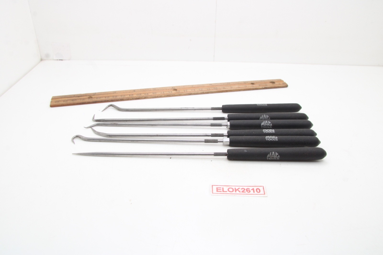 Mac Tools PSCHP6L 6 Piece 10″ Long Black Soft Grip Hook & Pick Set USA