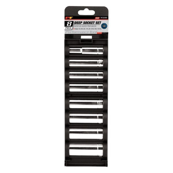 Performance Tool 1/2″ Drive SAE Deep Socket Set 8 Pieces