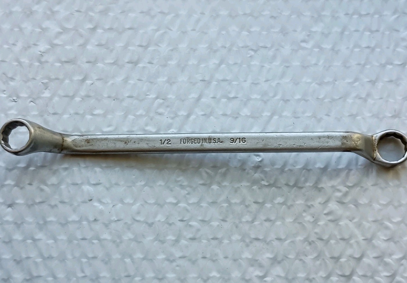 INDESTRO SUPER, 731, 1/2″x9/16″ DBL. BOX WRENCH, 8.6″ LONG, 12 POINT *USA MADE*