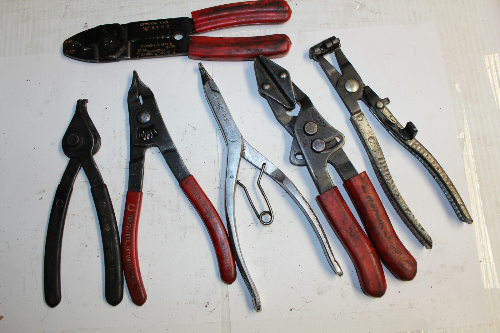 MATCO BLUE-POINT TOOLS CRAFTSMAN KD PLIERS, Wire Cutter, Hose Clamp 6pc