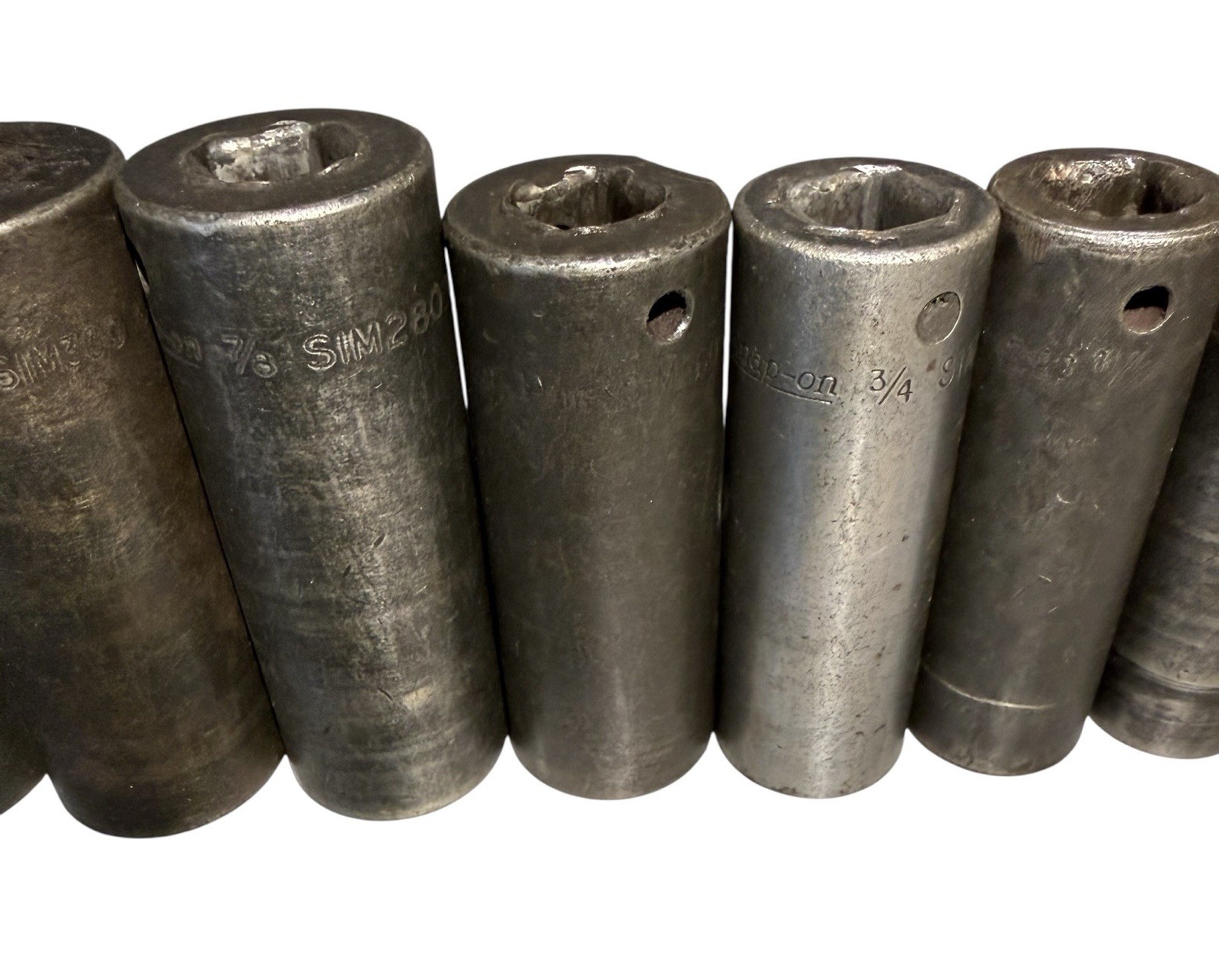 Snap On SIM 160-400 1/2″-1-1/4 1/2” Drive 6 point 12 Pc Set Deep Impact Socket