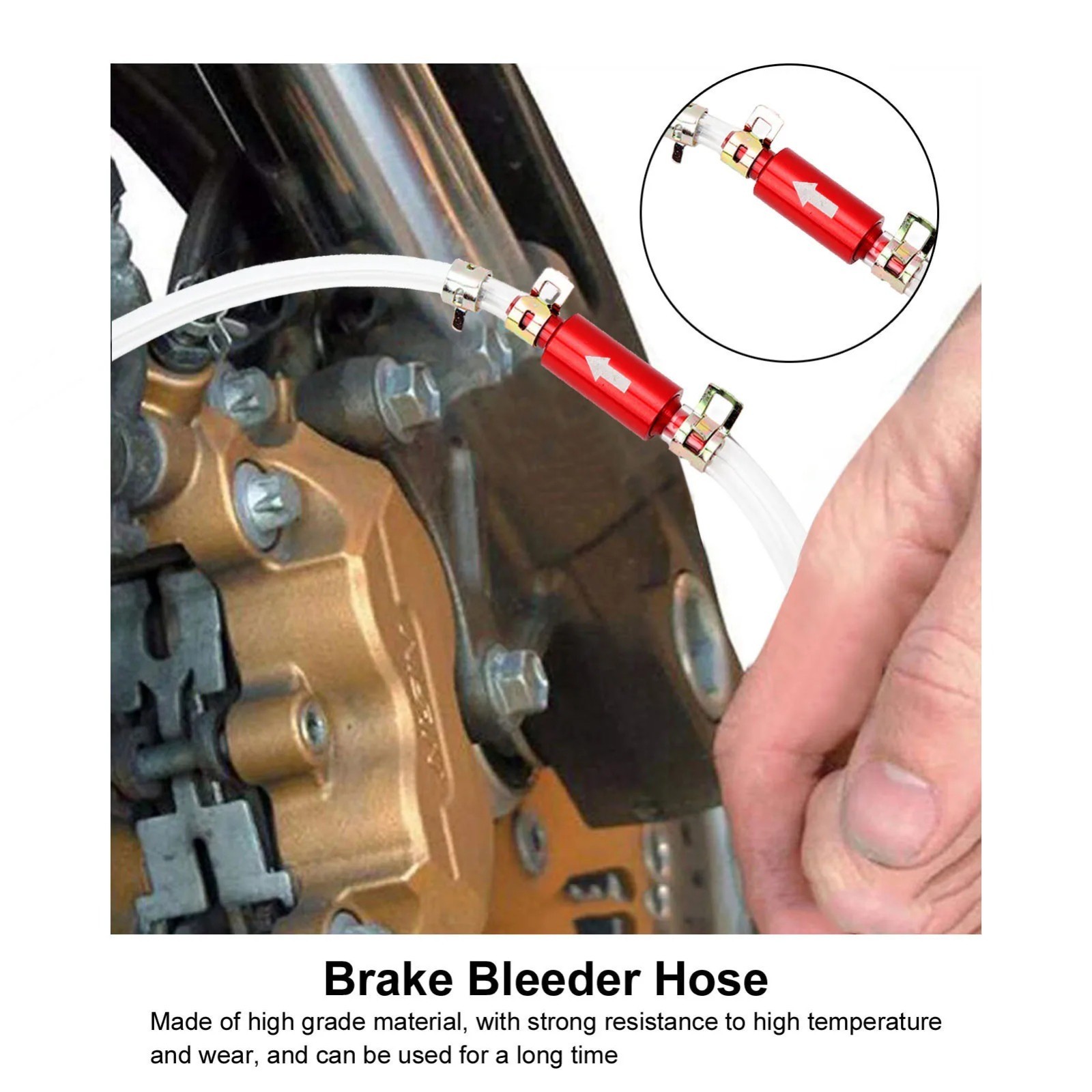 1Pair Brake Bleeder Hose 6MM Long Lasting One-Way Check Valve