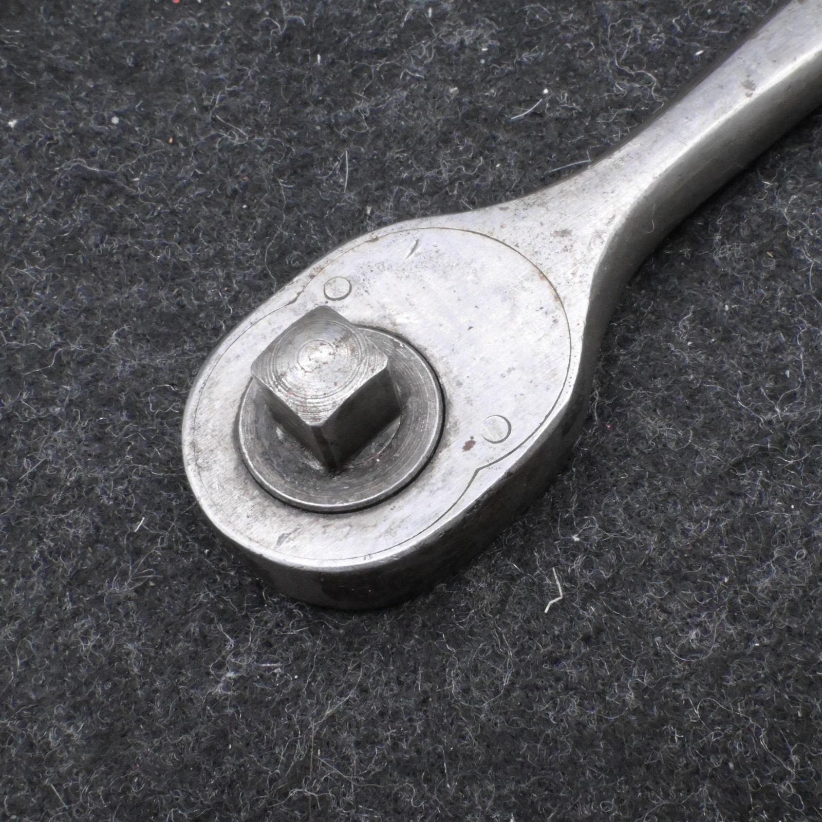 VINTAGE PLOMB PLVMB 5449 1/2″ DRIVE RATCHET PEBBLED Handle FINISH Made In USA