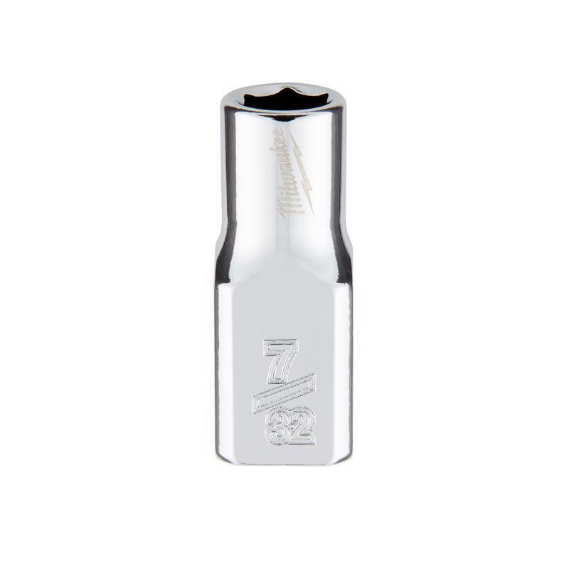 Milwaukee 7/32 in. X 1/4 in. drive SAE 6 Point Standard Socket