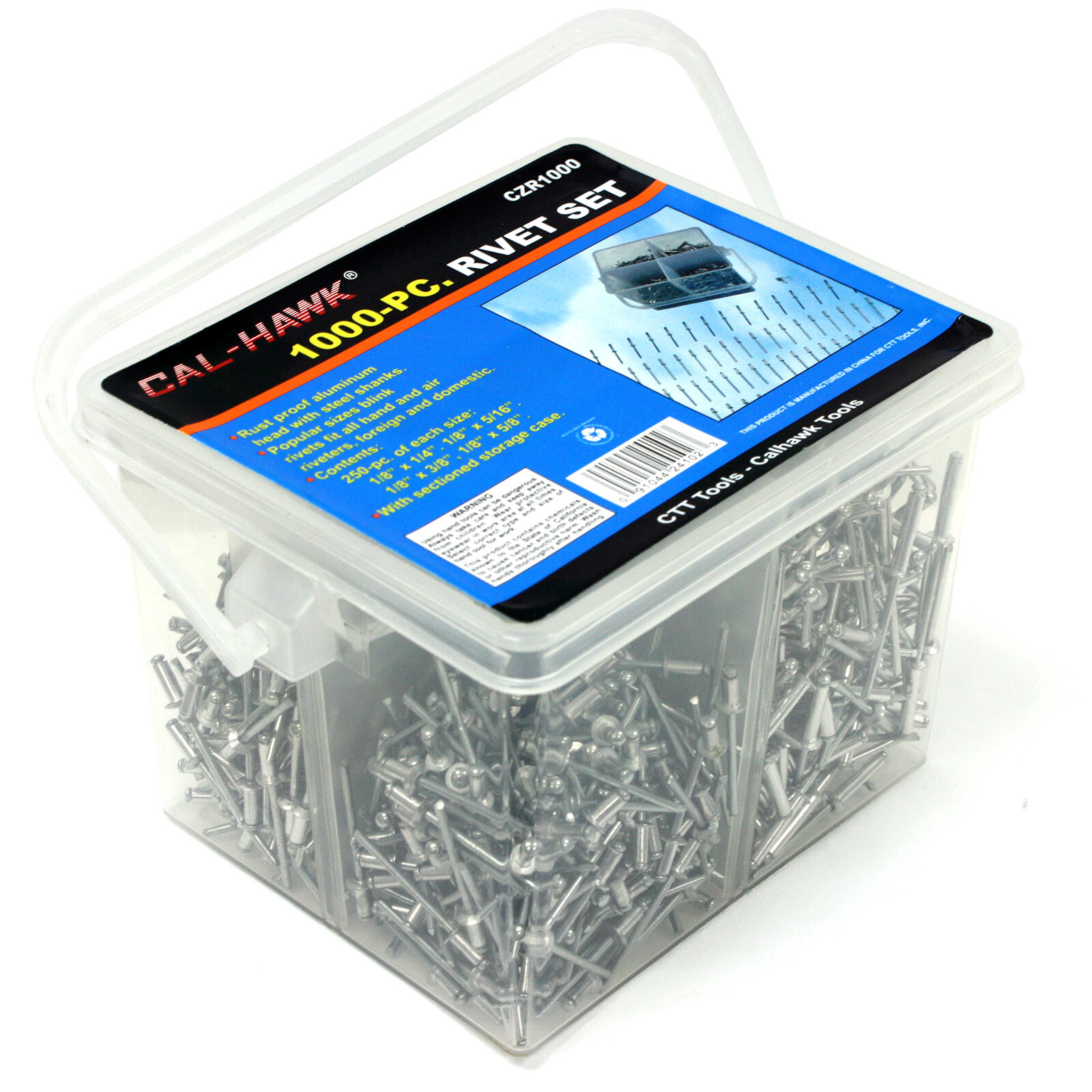 8″ AND 13″ Hand Riveter w/ 1000 pc Assorted Rivet Set Pop Nut Gun Setting Tool