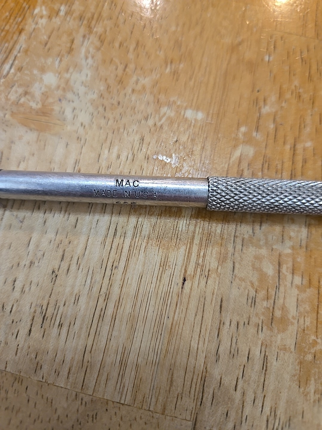 Mac Tools Vintage Screw Starter Knurled Handle Chrome SS5