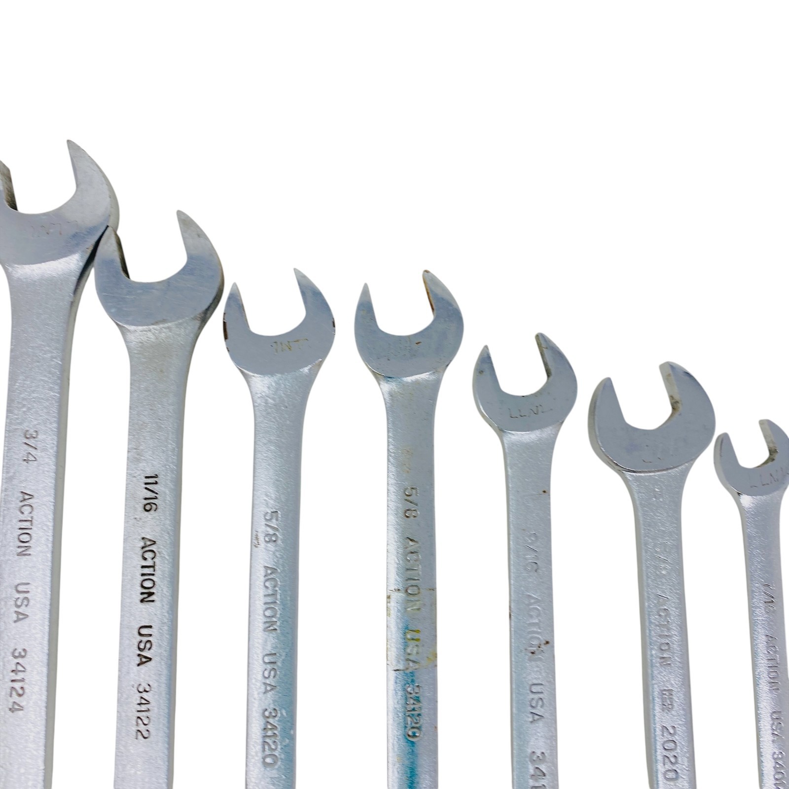 Action USA Combination Wrench Lot Set SAE Mechanics Hand Tools, 9 Pcs