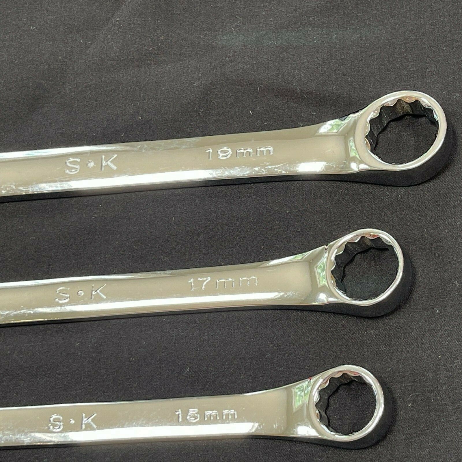SK Hand Tool 8pc 12 Point Metric Combination Wrench Set 7mm – 19mm New Old Stock