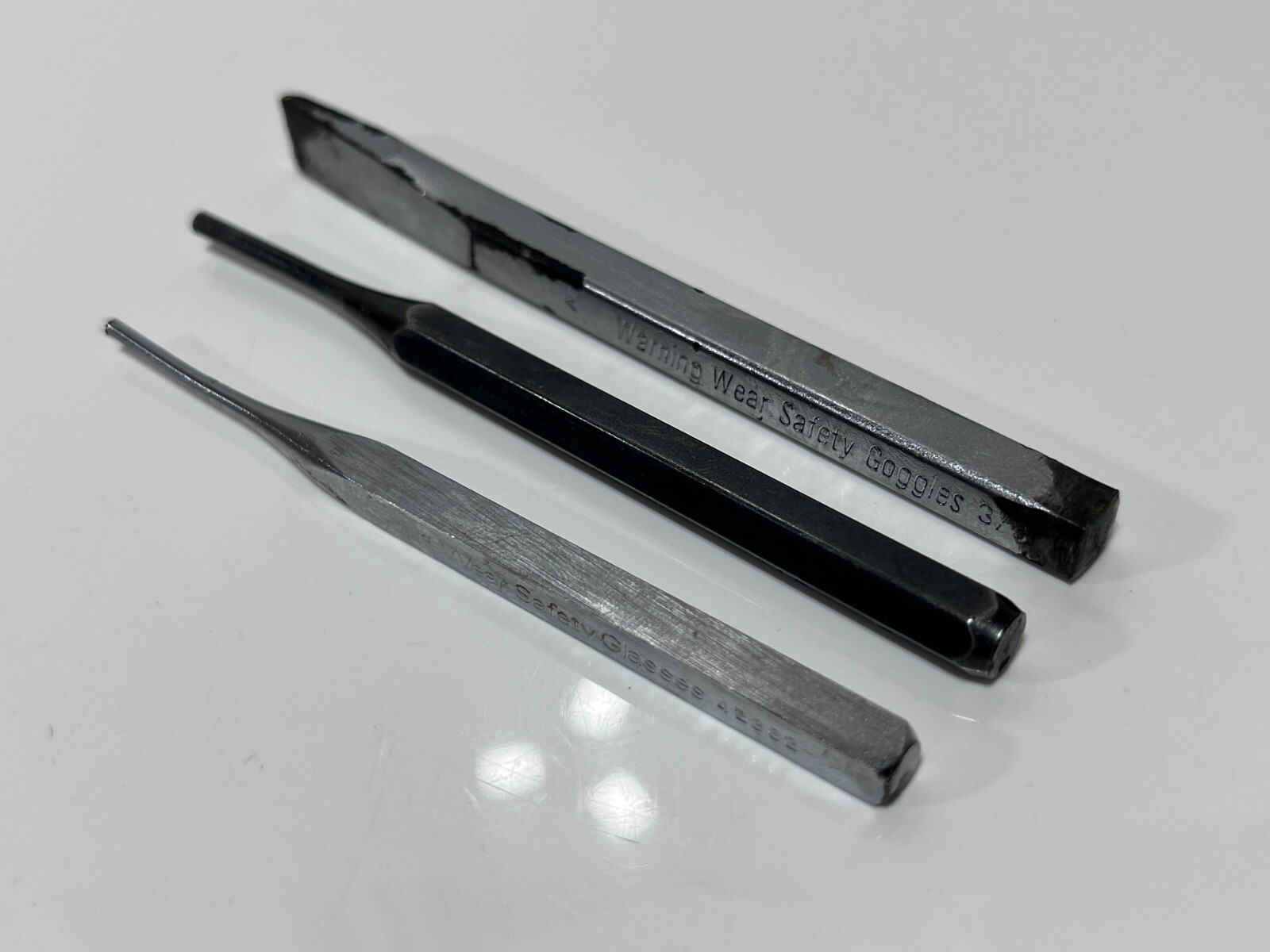 Craftsman Tools USA 3pc Punch Chisel Lot – 42882 Pin, 42972 Chisel, 42883 Punch