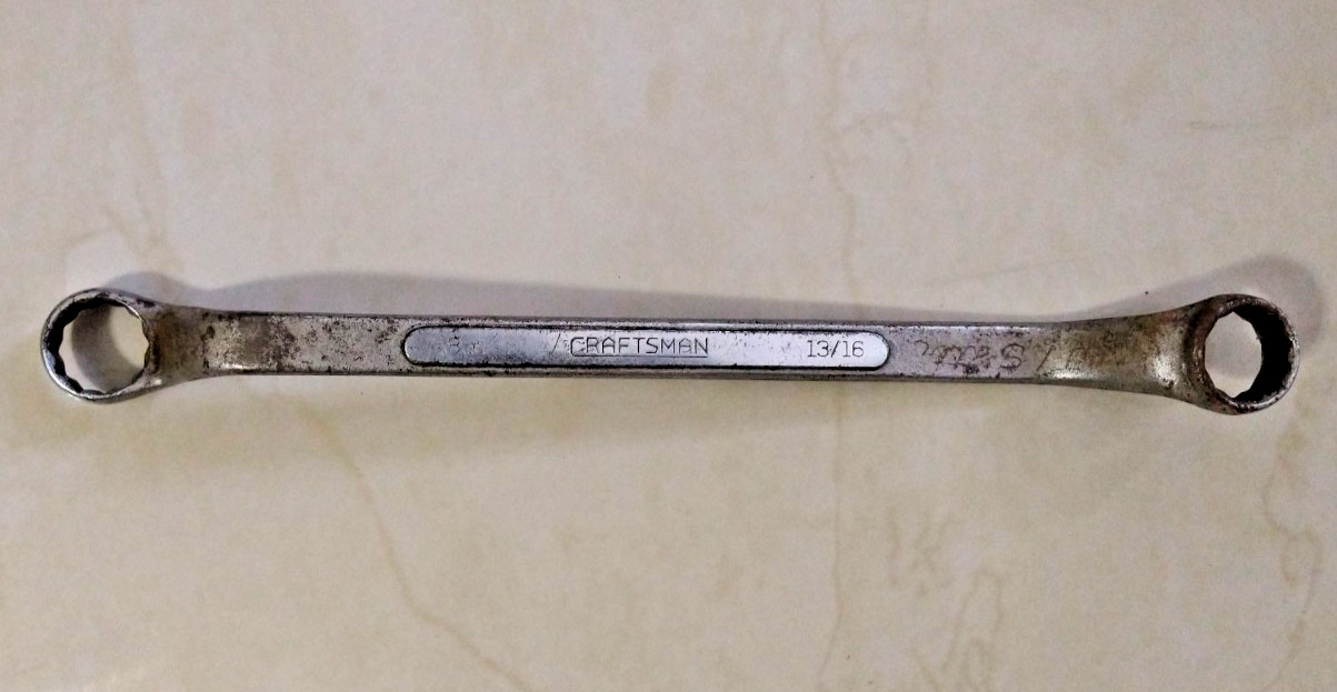 CRAFTSMAN TOOLS USA V, 13/16″ x 7/8″ DBL. BOX WRENCH, 12.5″ LONG, 12 POINT.