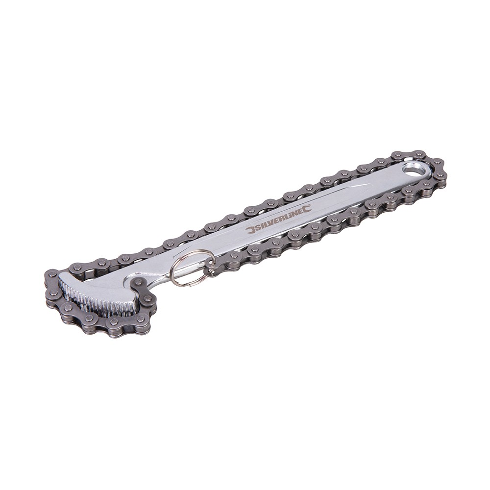 Oil Filter Chain Wrench Remover 150mm Fuel Filter Removal Tool Silverline 675121