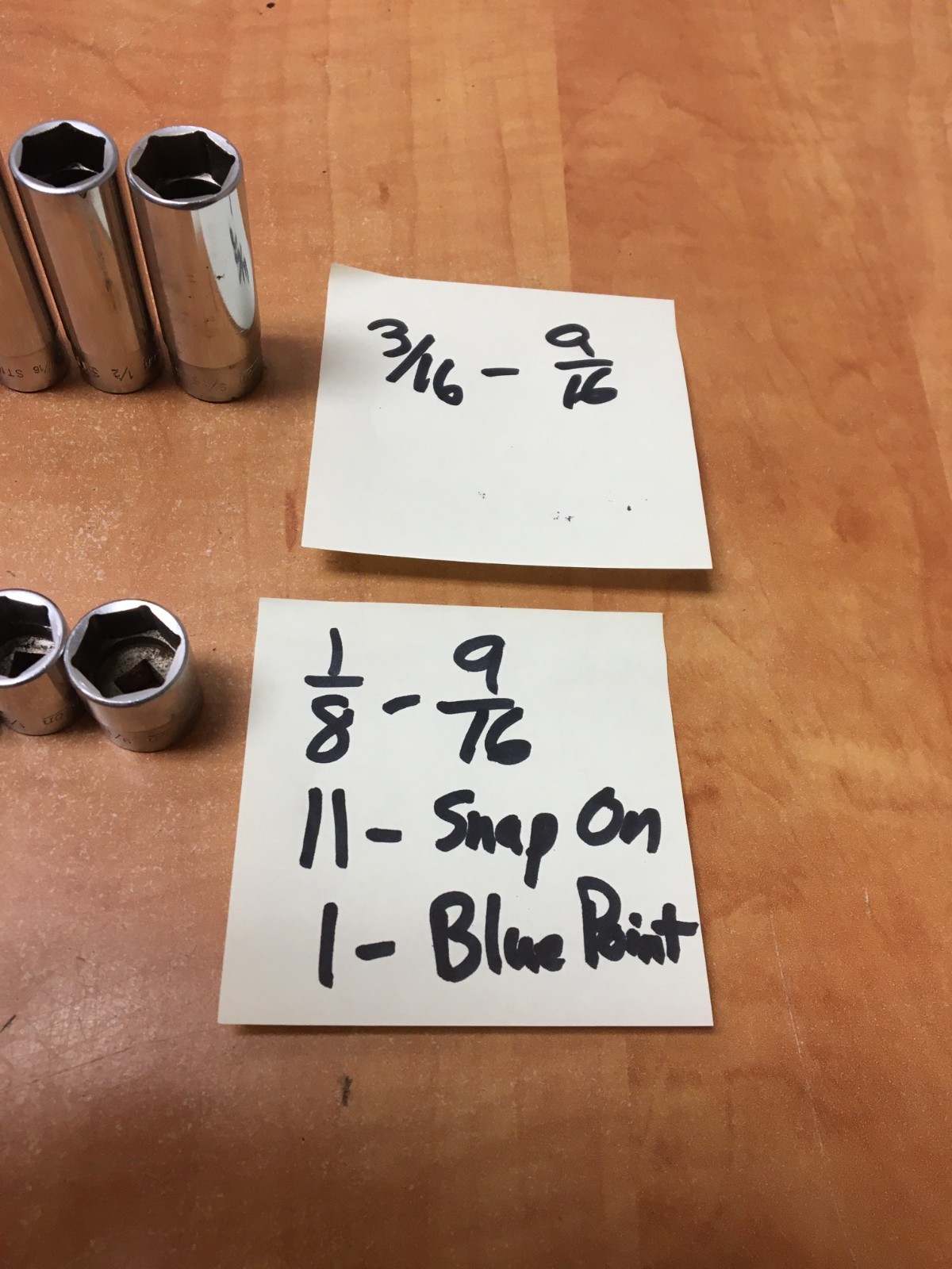 Snap-On 1/4″ Dr TM6-18 SAE 6pt Shallow STM4-18 SAE 6pt Deep 22 pc set