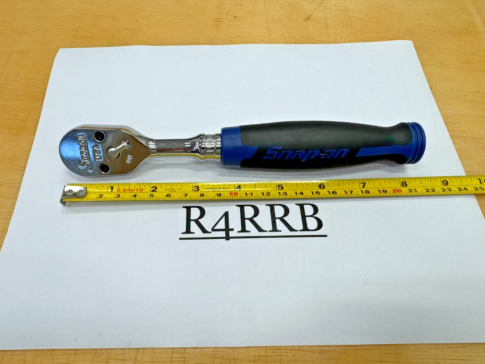 Snap-on Tools NEW 3/8″ Drive 100 FINE Tooth POWER BLUE Soft Grip Ratchet FH100MB