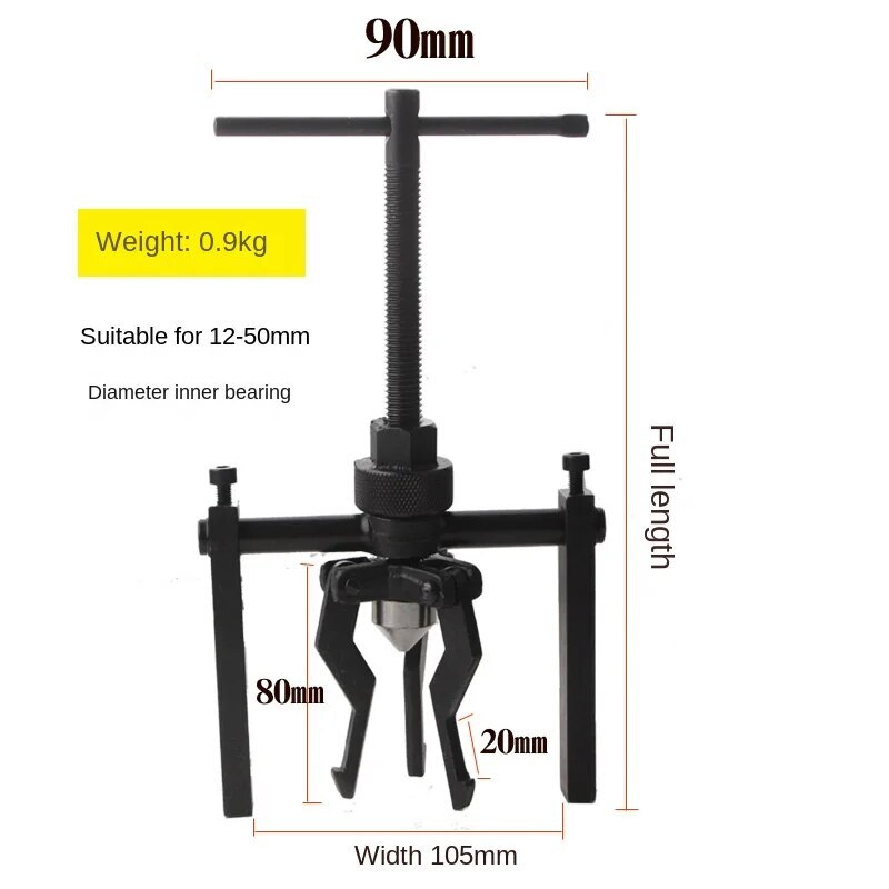 Automobile Inner Hole Bearing Three Claw Puller Bearing Disassembly Tool Puller