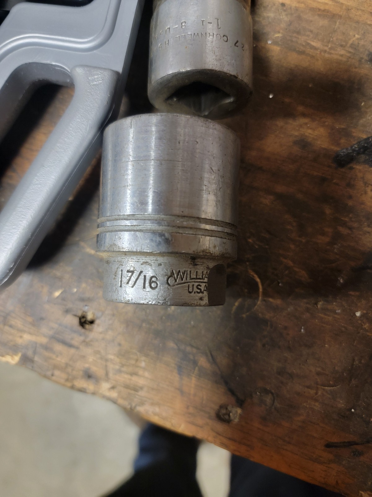 3/4 drive sockets 1 1/8, 1 5/16, 1 7/16 Cornwell, Williams, True Craft