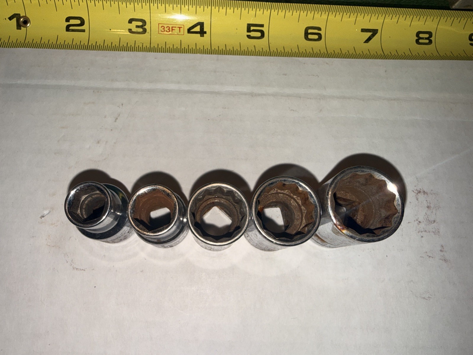 SK Hand Tools standard Chrome Socket set mixed sizes see pictures