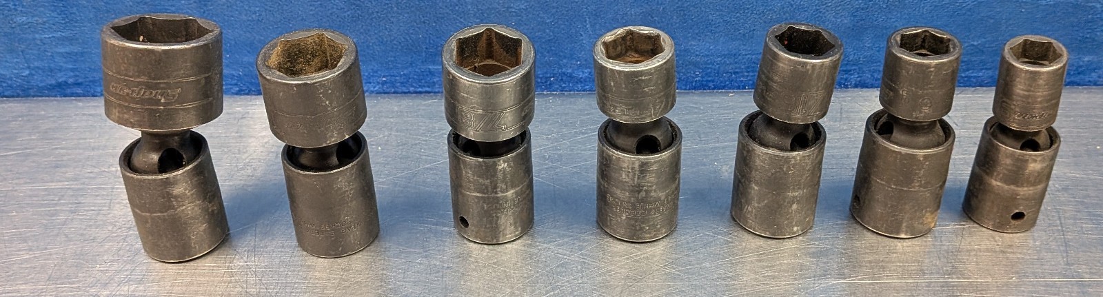 Snap-On 207IPFM 7 Piece 3/8″Dr 6Pt Metric Shallow Impact Swivel Socket Set